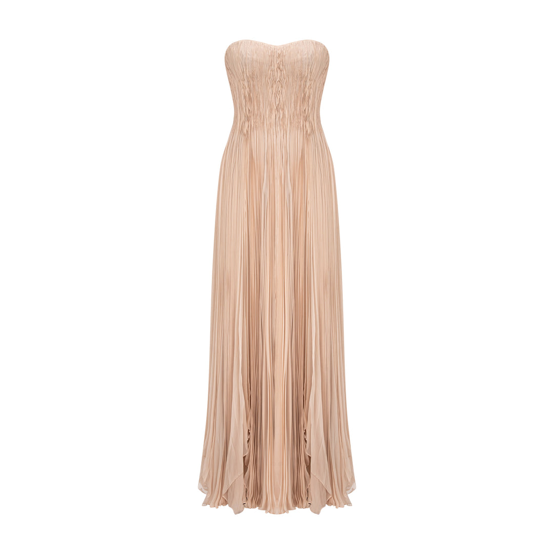 Strapless Chiffon Dress