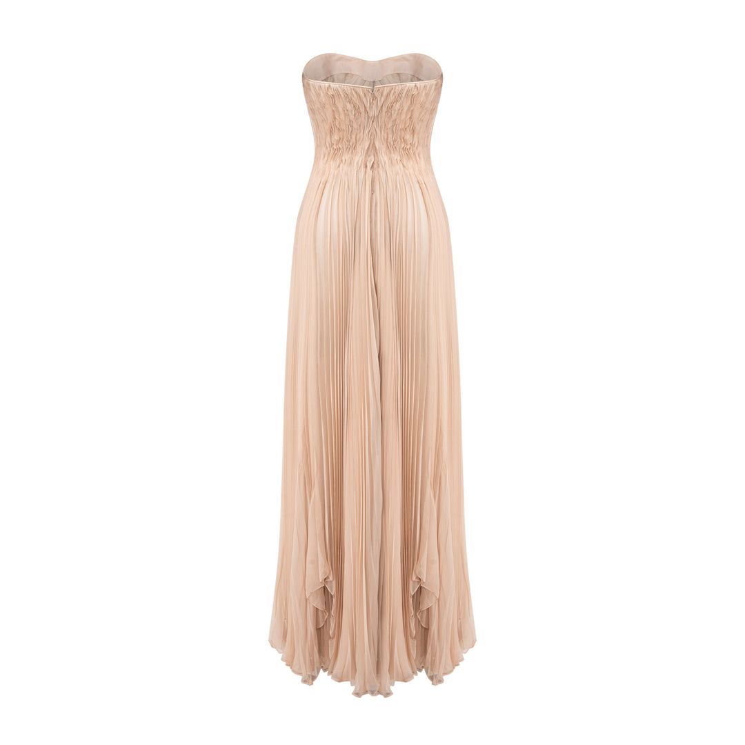 Strapless Chiffon Dress