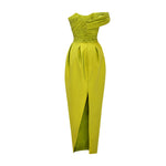 Load image into Gallery viewer, Column Pleated Taffeta Gown
