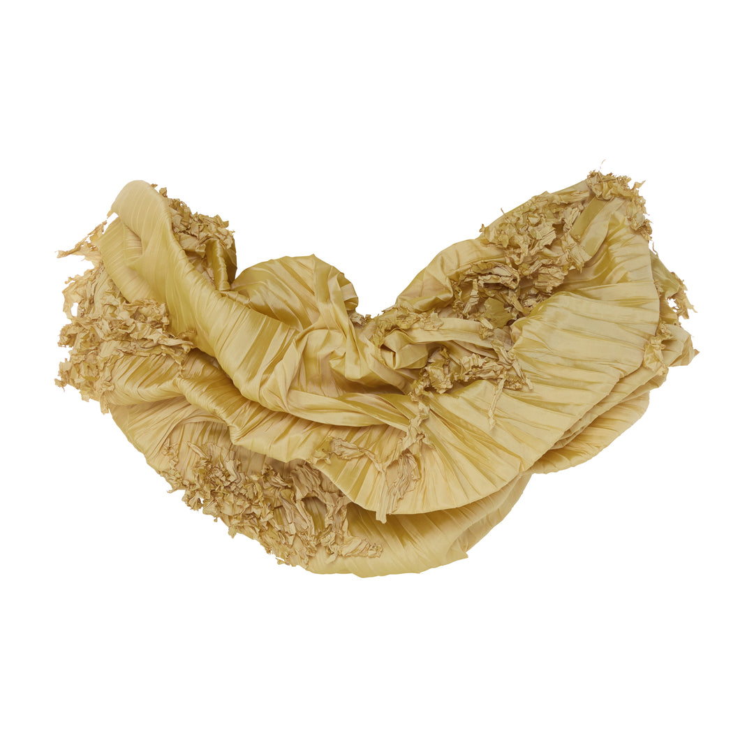 LISANDRA - CAPE STYLED WITH ONE-STRAP DRAPED SATIN GOWN WITH CORSET