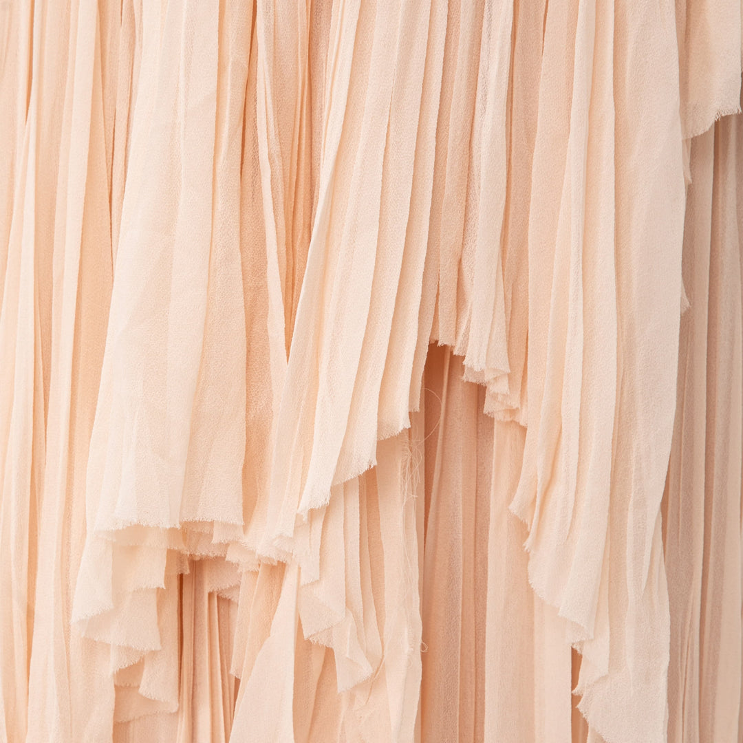 A-Line Pleated Chiffon Dress With Layers