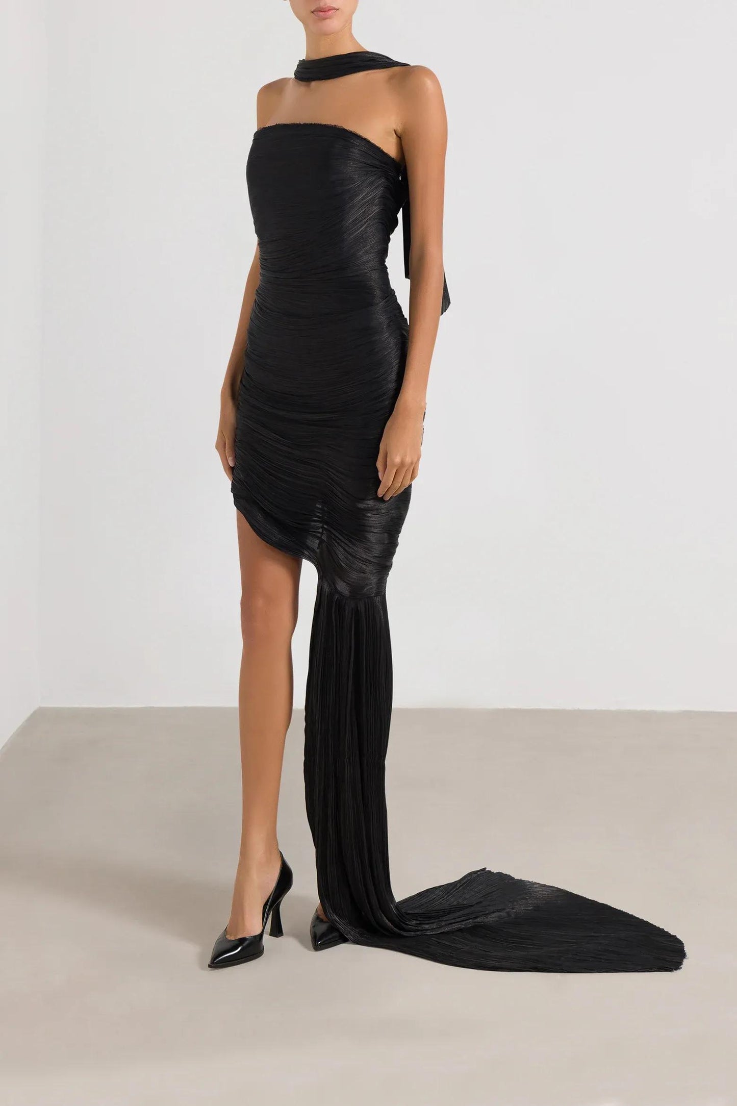 Draped Roseya Couture Short Dress