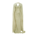 Load image into Gallery viewer, Pleated Silk Capelet Gown
