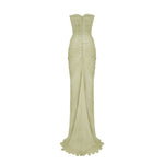 Load image into Gallery viewer, Pleated Silk Capelet Gown
