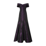Load image into Gallery viewer, Off-Shoulder Fish Cut Taffeta Dress
