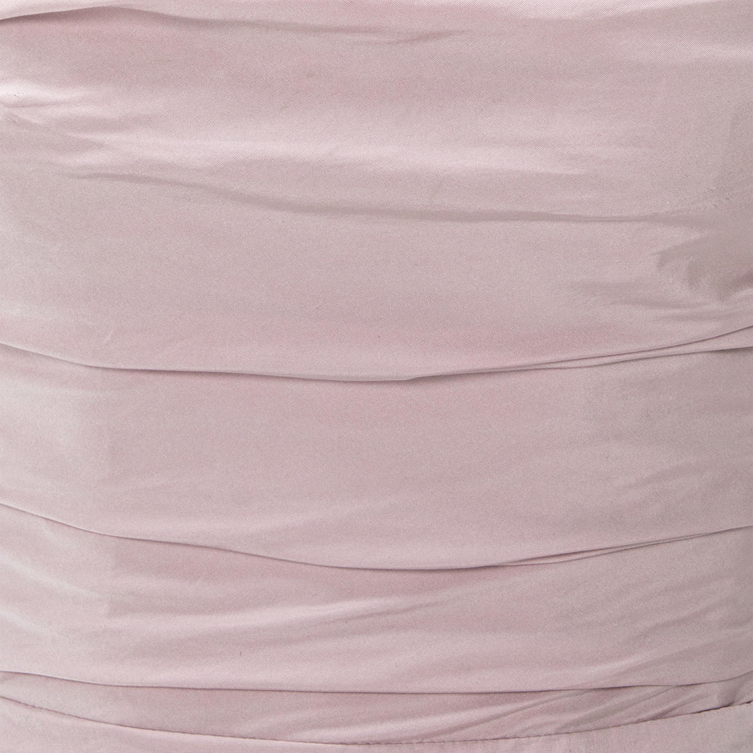 Off-Shoulder Draped Taffeta Dress