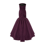 Load image into Gallery viewer, Strapless Fish Cut Jacquard Dress