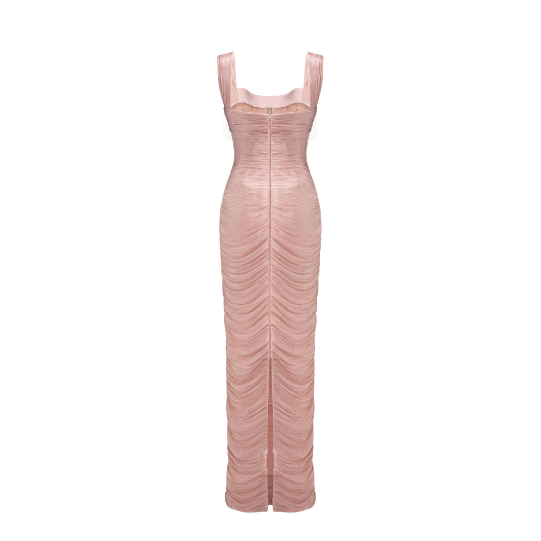 Hand Pleated Silk Dress