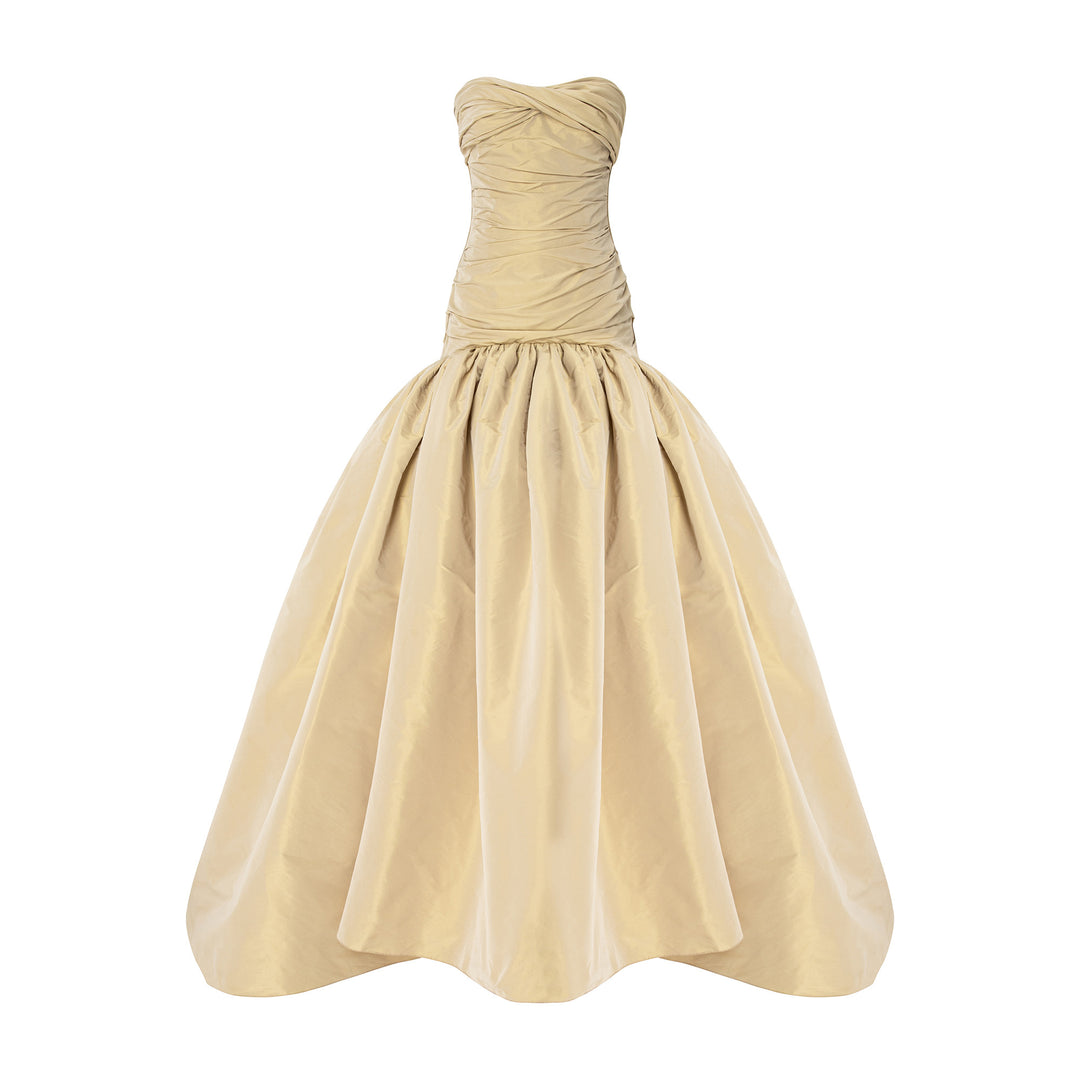 Strapless Taffeta Dress