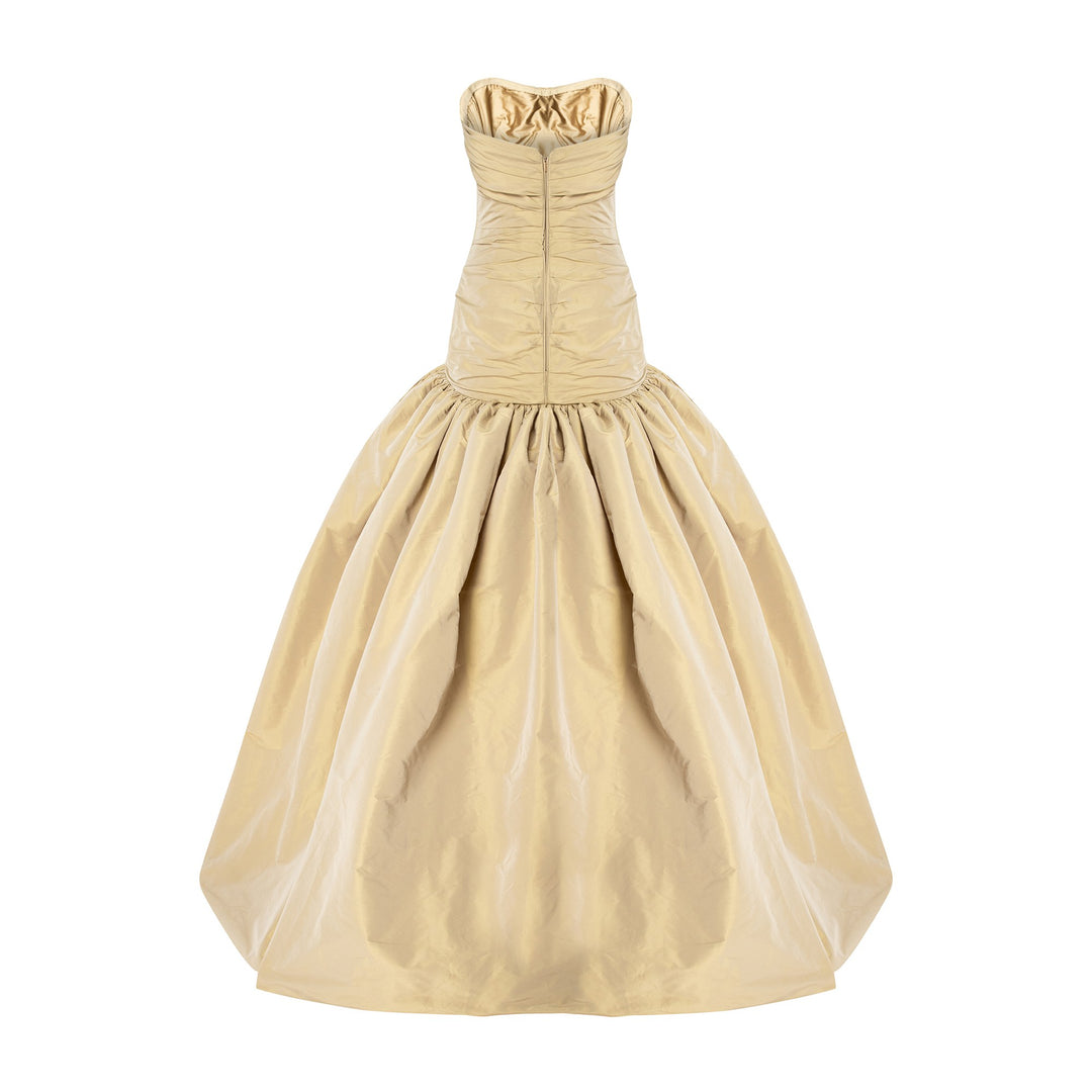 Strapless Taffeta Dress