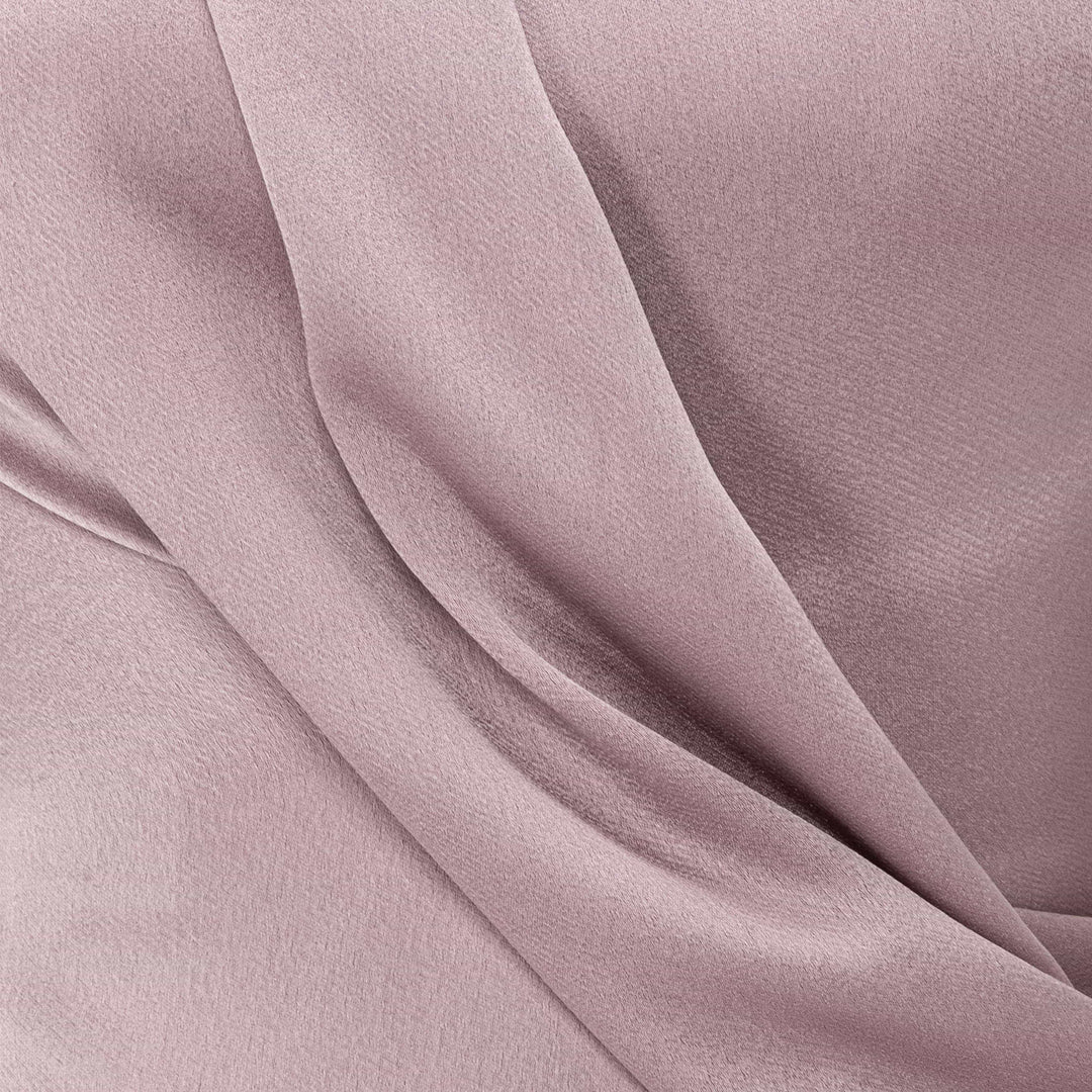 High Neck Draped Satin Dress