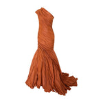 Load image into Gallery viewer, One-Shoulder Fish Cut Pleated Taffeta Dress