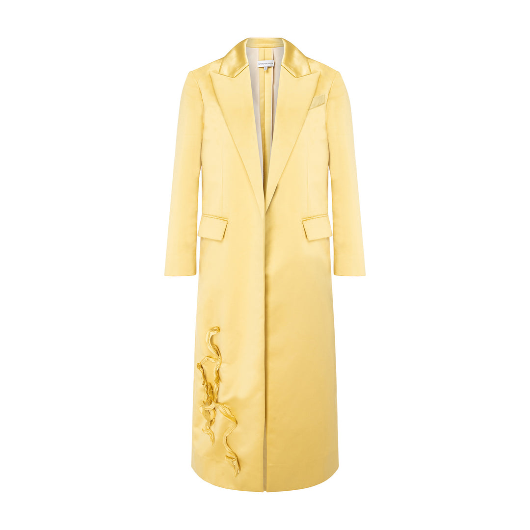 Satin Duchess Jacket With Embroidered Detail