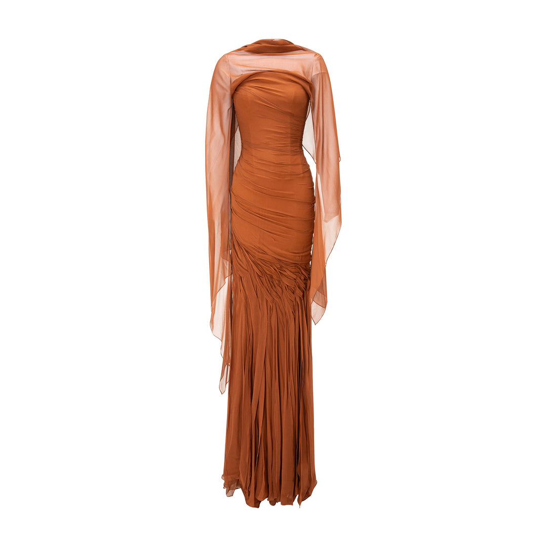 Chiffon Georgette Draped Dress