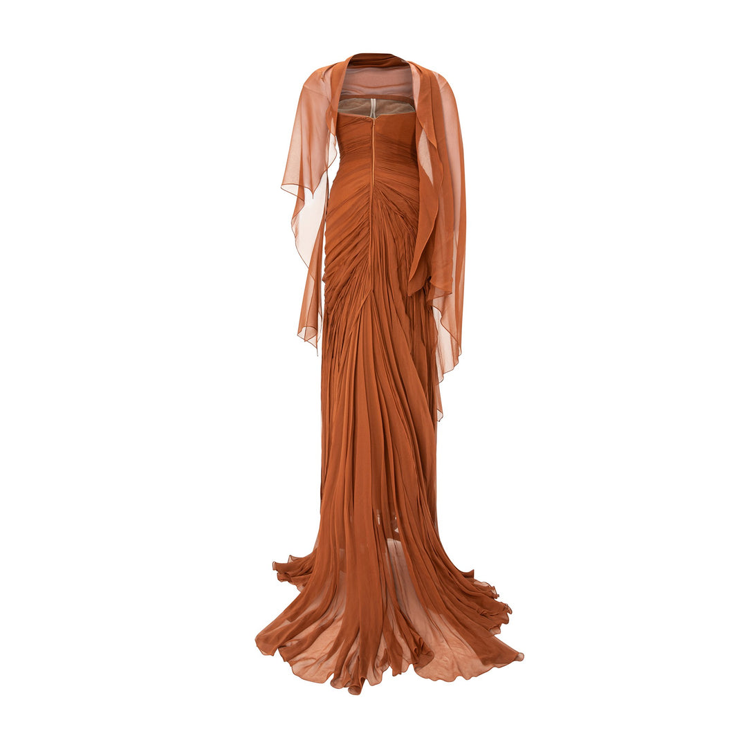 Chiffon Georgette Draped Dress