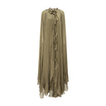 Load image into Gallery viewer, High Neck Pleated Chiffon Silk Dress