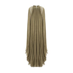 Load image into Gallery viewer, High Neck Pleated Chiffon Silk Dress