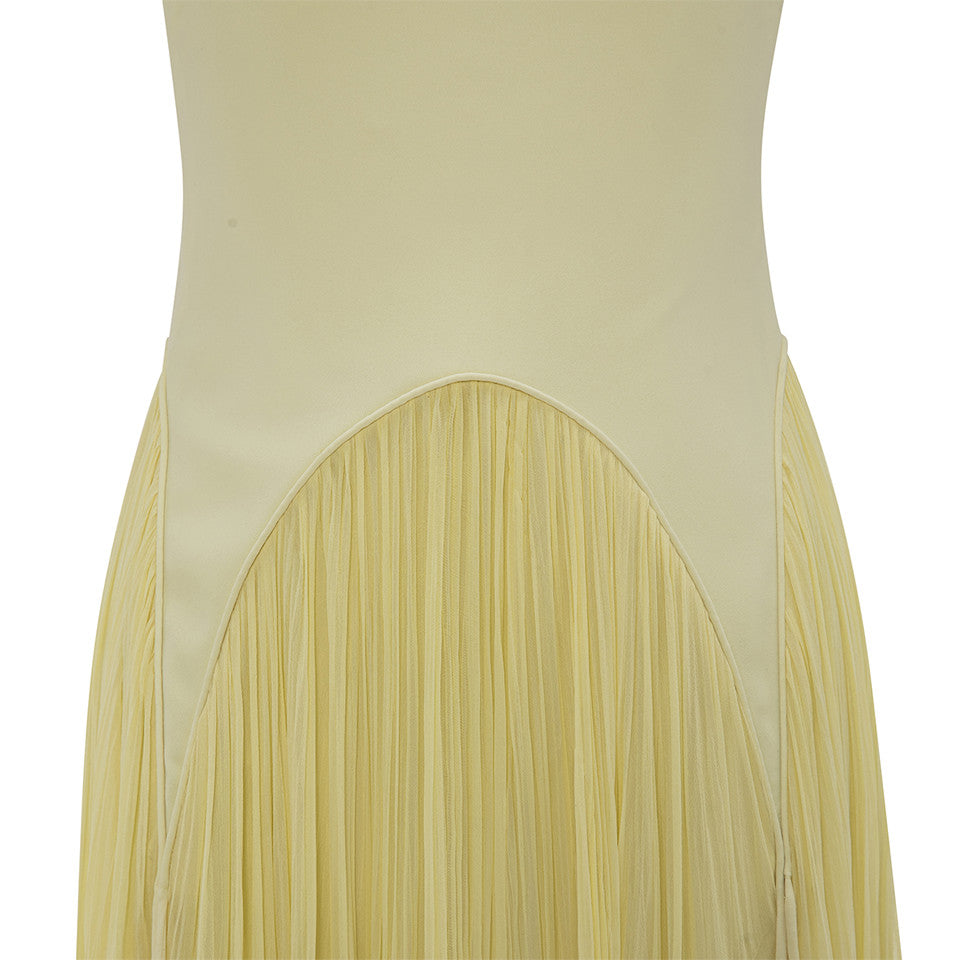 CREPE HAND PLEATED CHIFFON GEORGETTE A-LINE DRESS