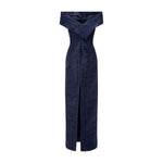 Load image into Gallery viewer, Off-Shoulder Pleated Silk Dress