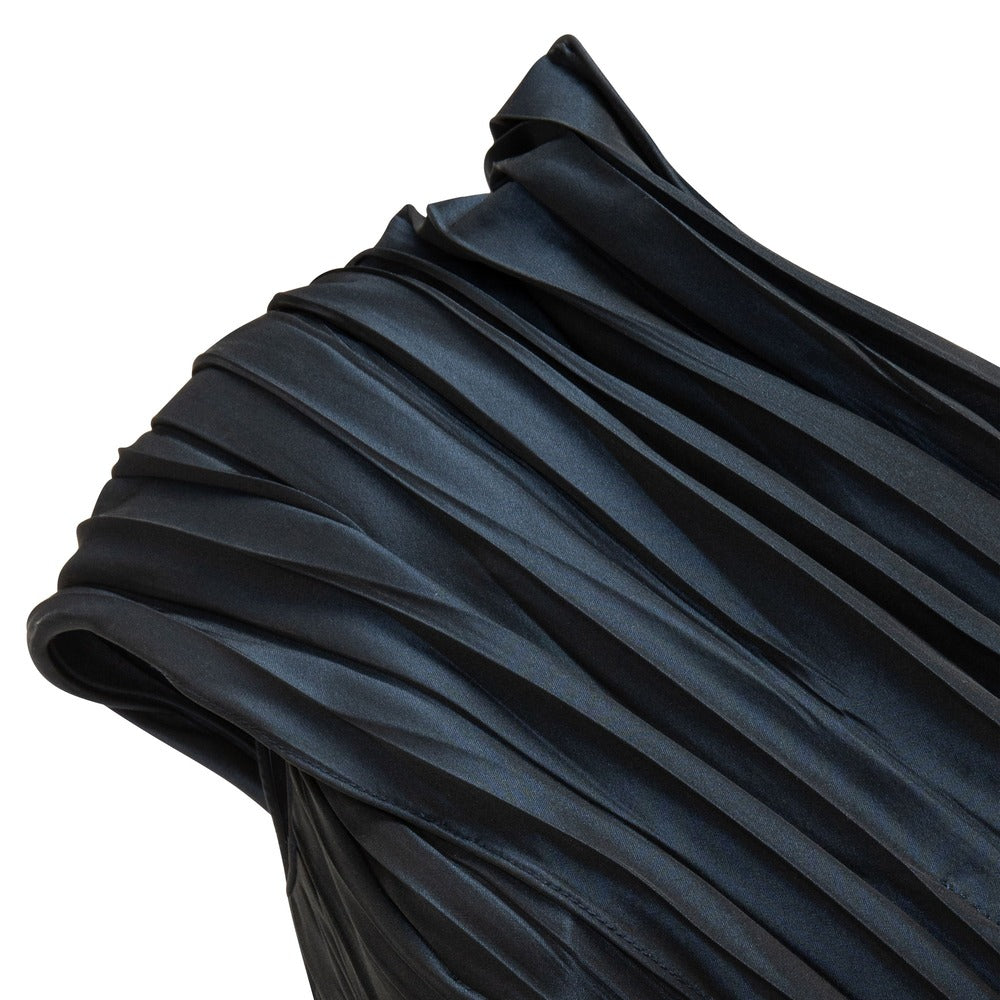 One Shoulder Pleated Taffeta Dress
