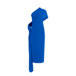 Load image into Gallery viewer, One shoulder Crepe gown with cape
