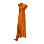 Load image into Gallery viewer, Asymmetrical Satin Dress