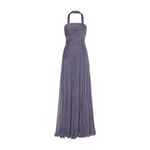 Load image into Gallery viewer, ALINA - STRAPLESS PLEATED CHIFFON GOWN WITH CAPE
