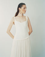 Load image into Gallery viewer, ANA - FITTED CREPE GOWN WITH CHIFFON CUT-OUTS AND HEART NECKLINE
