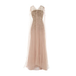 Load image into Gallery viewer, ODALYS - STRAPLESS GOLD EMBROIDERED GOWN WITH TULLE BOTTOM
