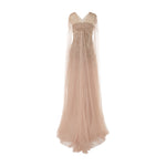 Load image into Gallery viewer, ODALYS - STRAPLESS GOLD EMBROIDERED GOWN WITH TULLE BOTTOM
