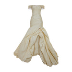 Load image into Gallery viewer, YULIET - OFF-SHOULDER PLEATED TAFFETA FISH-CUT GOWN
