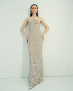 Load image into Gallery viewer, DAILIN - STRAPLESS EMBROIDERED GOWN WITH DÉGRADÉ EFFECT
