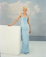 Load image into Gallery viewer, NAYLEN - PLEATED HALTER SILK GOWN WITH CORSET
