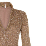 Load image into Gallery viewer, MILAGROS - LONG-SLEEVED EMBROIDERED GOWN WITH STRUCTURED COLLAR
