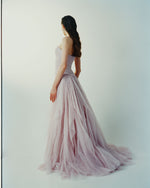 Load image into Gallery viewer, YAMARA - STRAPLESS PLEATED TULLE GOWN WITH DRAPED OVERSKIRT
