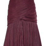 Load image into Gallery viewer, CLAUDIA - STRAPLESS PLEATED FISH-CUT SILK GOWN WITH CORSET
