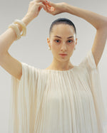 Load image into Gallery viewer, HAND PLEATED SILK ROSEYA TOP
