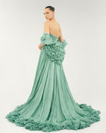 Load image into Gallery viewer, STRAPLESS SILK CHIFFON WITH EMBROIDERED DETAIL BUST

