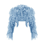 Load image into Gallery viewer, Cape Styled With Strapless Chiffon Georgette Pleated Dress