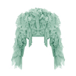 Load image into Gallery viewer, Cape Styled With Strapless Chiffon Georgette Pleated Dress