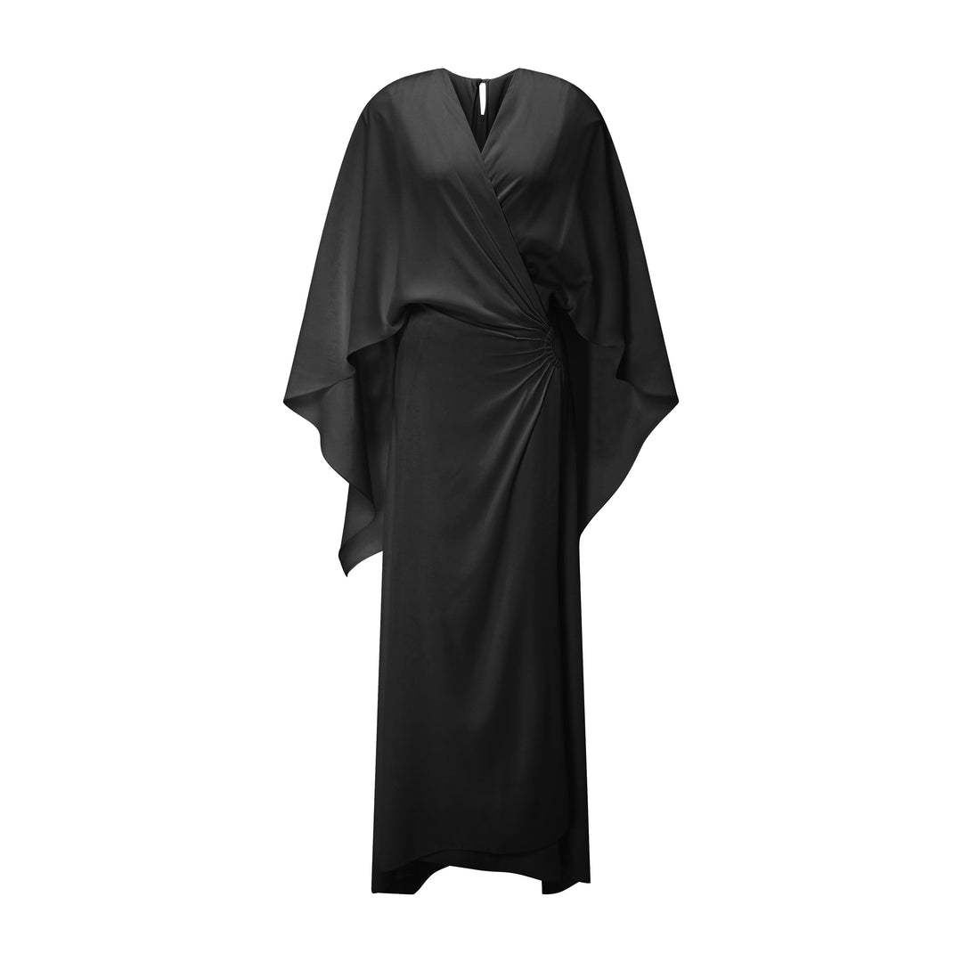 Crepe Mid-Length Dress