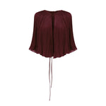 Load image into Gallery viewer, Strapless Pleated Silk Dress And Detachable Cape