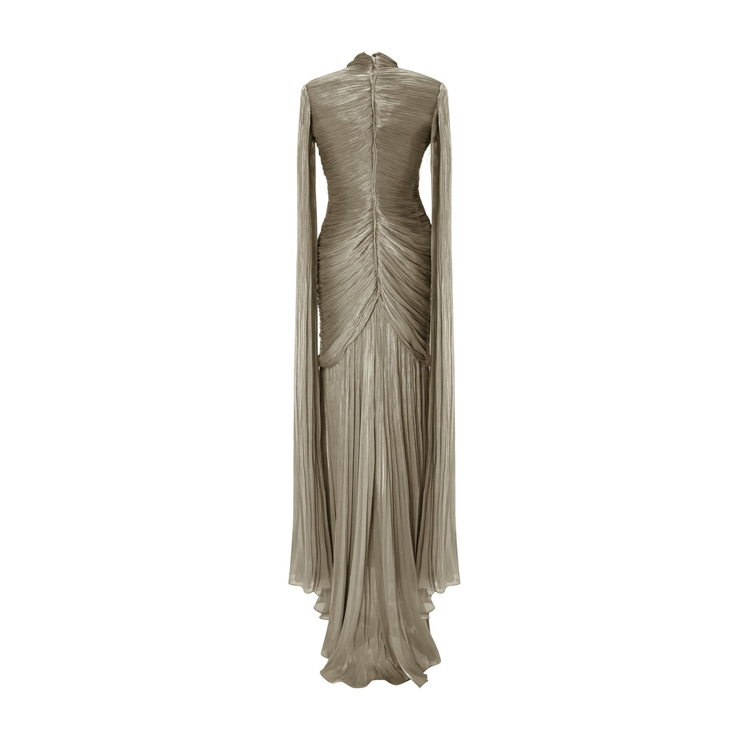 Pleated Silk Dress