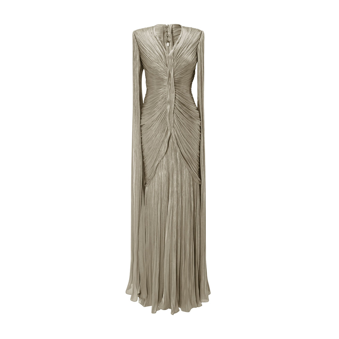 Pleated Silk Dress