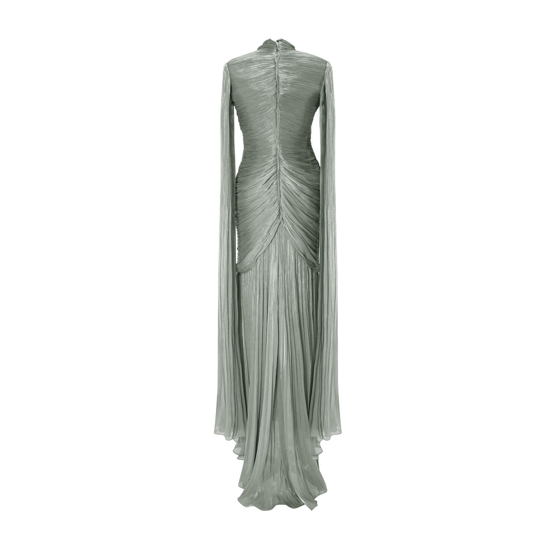 Pleated Silk Dress