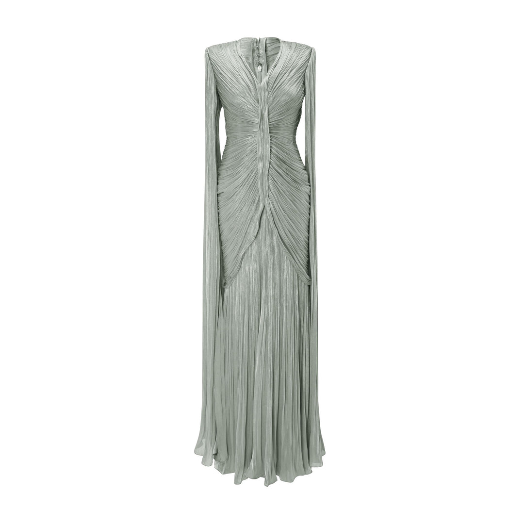 Pleated Silk Dress