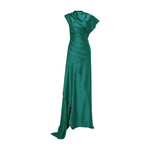 Load image into Gallery viewer, Asymmetrical Satin Dress