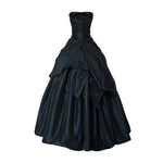 Load image into Gallery viewer, Strapless Draped Taffeta Dress With Wire Outline
