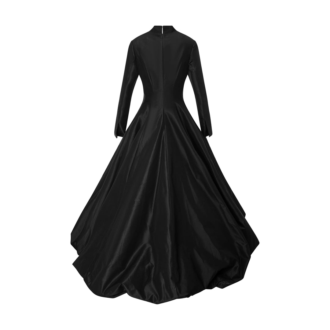A-line Taffeta Dress Black / 36 / Taffeta A-line Taffeta Dress Black / 36 / Taffeta