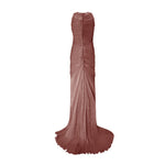 Load image into Gallery viewer, High Neck Pleated Satin Dress